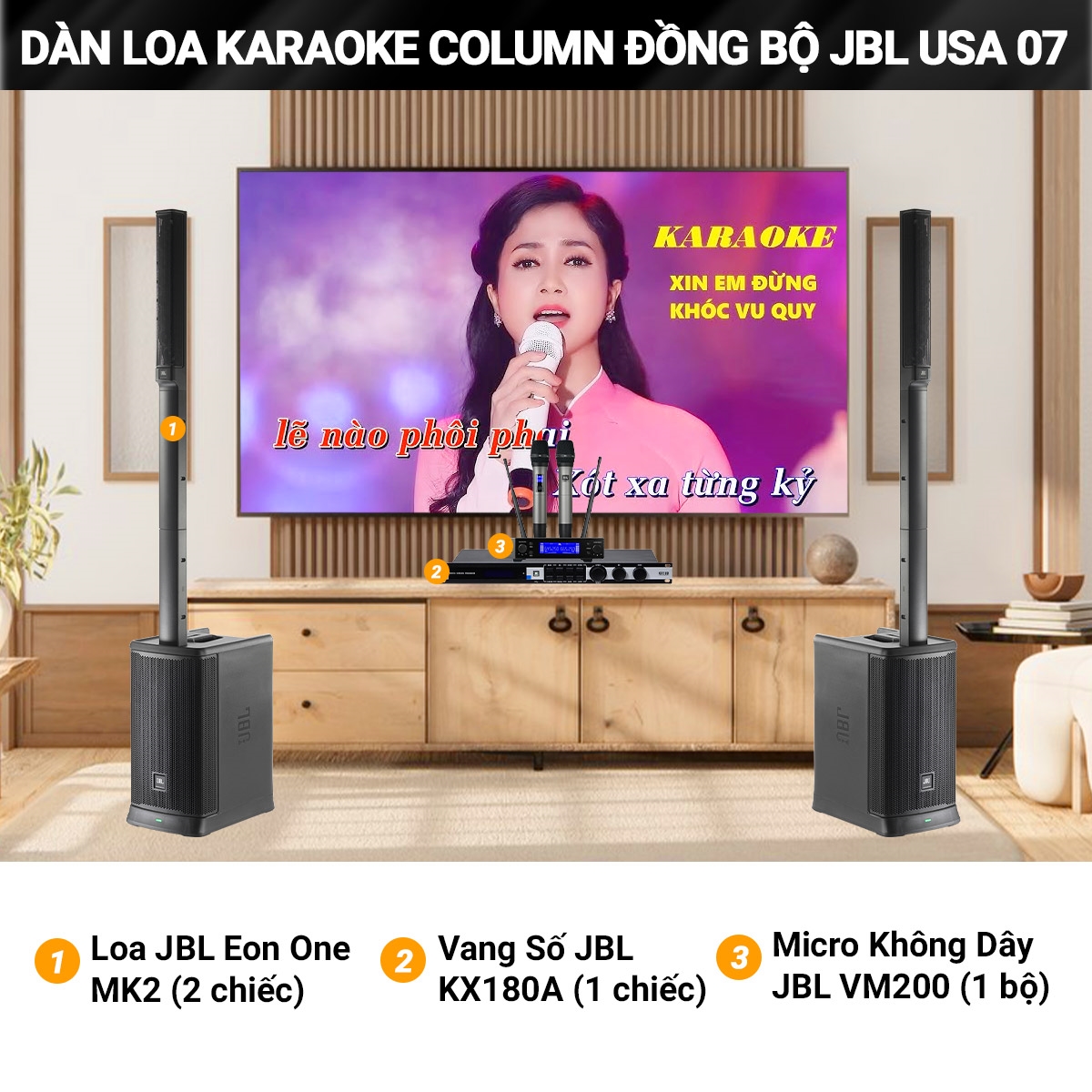 dan loa karaoke column dong bo jbl usa 07