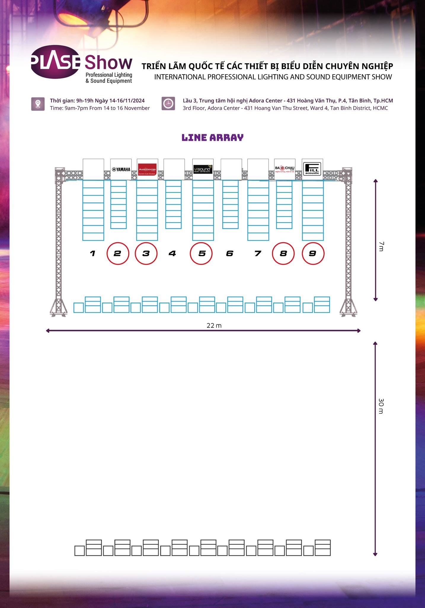 line array plase show 2024 hcm