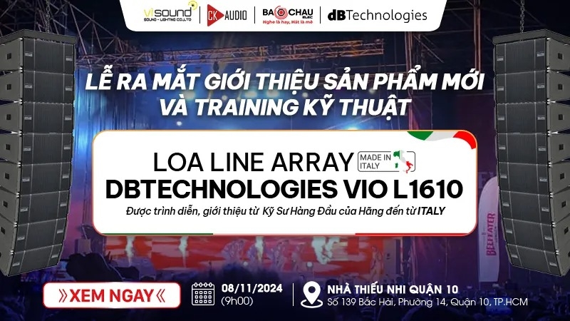 le ra mat loa line array dbtechnologies vio l1610 lan dau tai viet nam