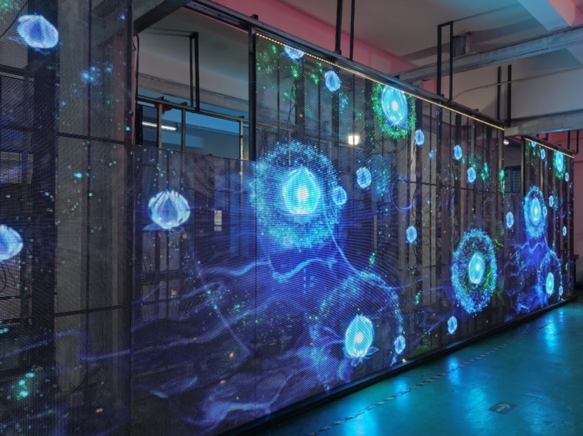 man hinh led trong suot