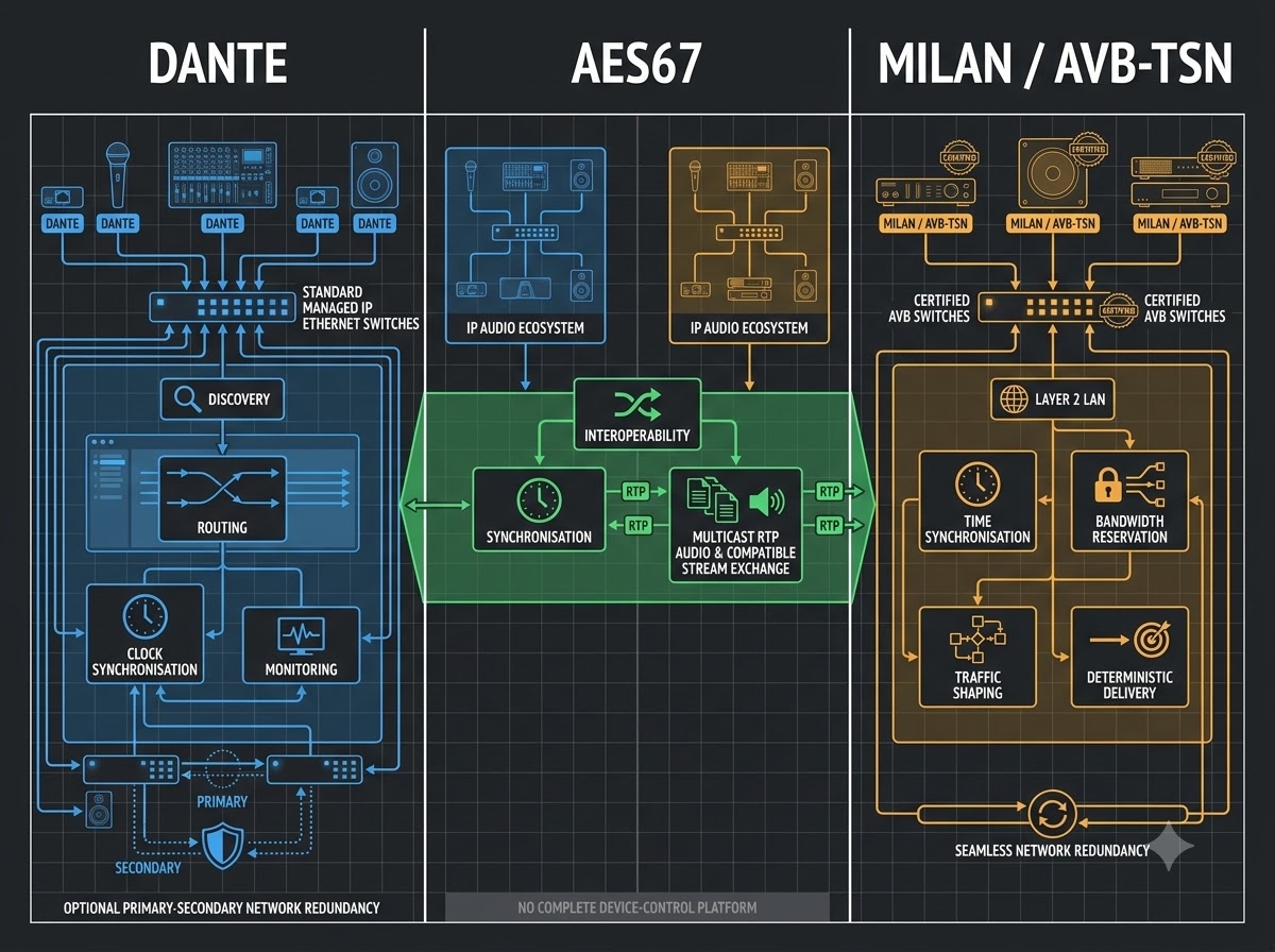 Dante AES67 Milan AVB thay doi san khau 2 Dante AES67 Milan AVB thay doi san khau 2