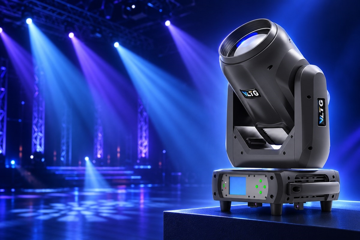 Đèn Moving Beam VLTG Mini360 trong phối cảnh sân khấu