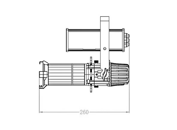 Đèn Profile VLTG Mini 30W bản vẽ chiều dài 260mm