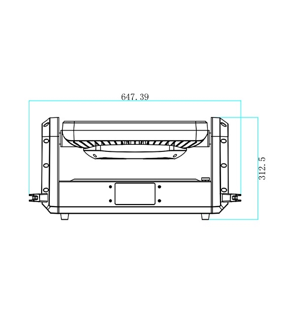 Đèn Chớp VLTG LX-LED864P bản vẽ chiều rộng và chiều cao