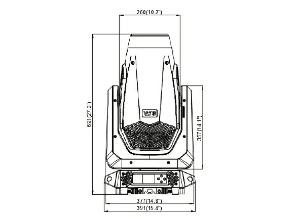 Đèn Moving 3in1 VLTG Varytic FE bản vẽ kích thước