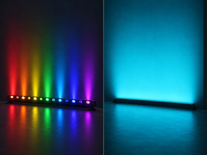 Dải điểm LED nhìn trực tiếp và bề mặt được phủ sáng màu
