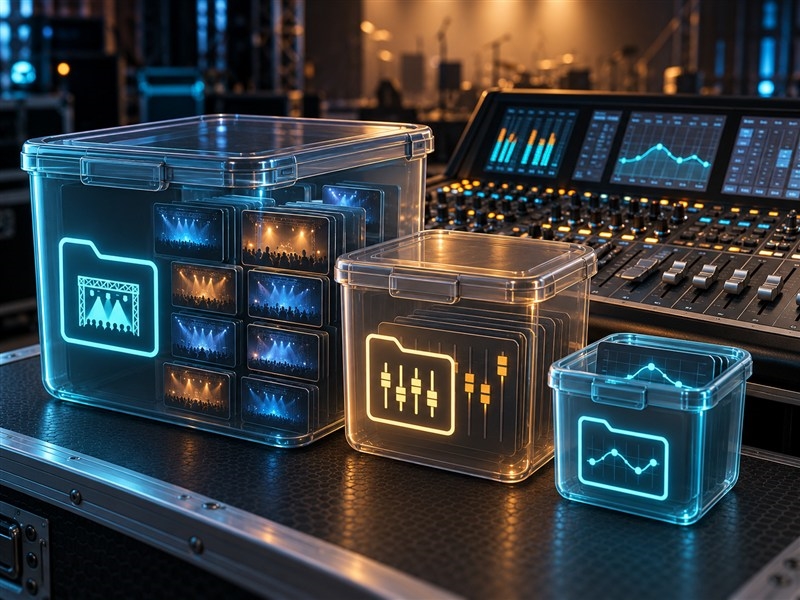 Minh họa 3D show file scene và preset có phạm vi khác nhau