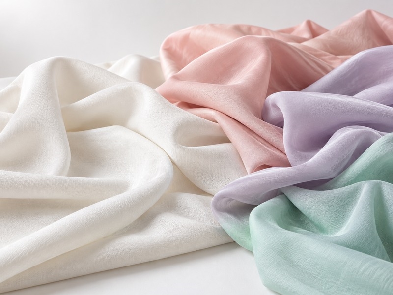 Vải trắng và màu pastel dưới ánh sáng studio